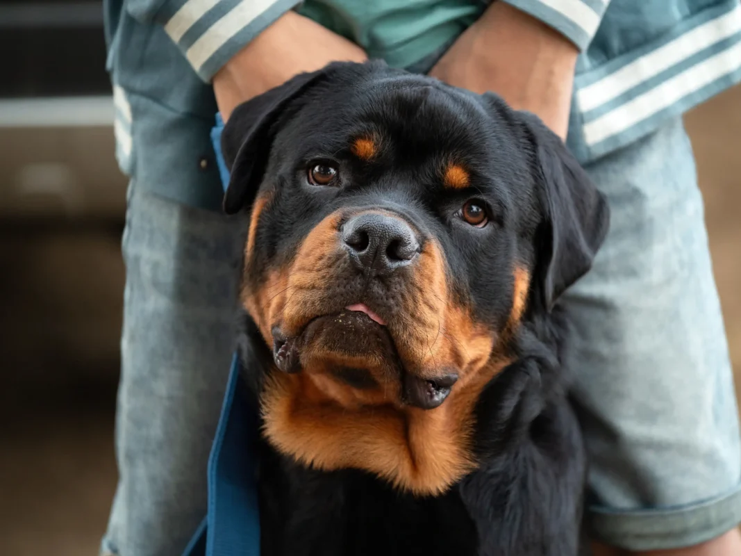 Close portrait of a Rottweiler